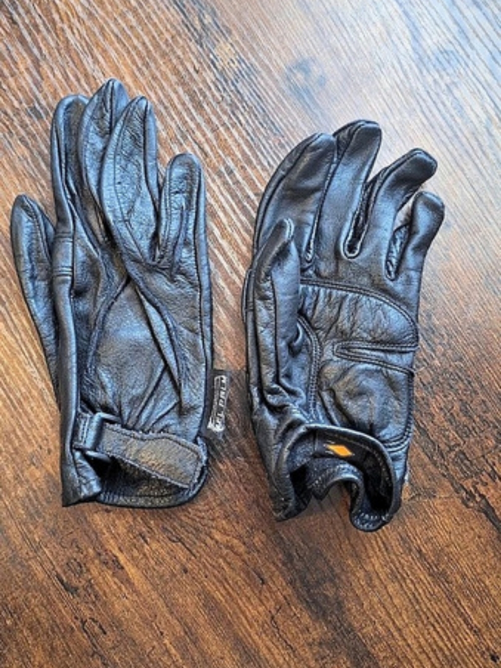 Power Trip Gel Palm Leather Gloves in Black Women's Size Small Motorcycle
